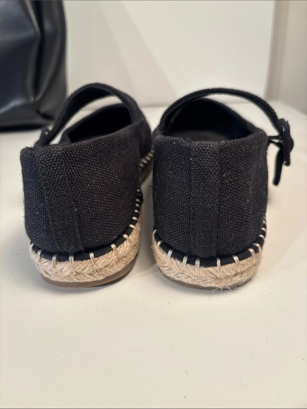 Haute Hippie Black Mary Jane Espadrille Flats